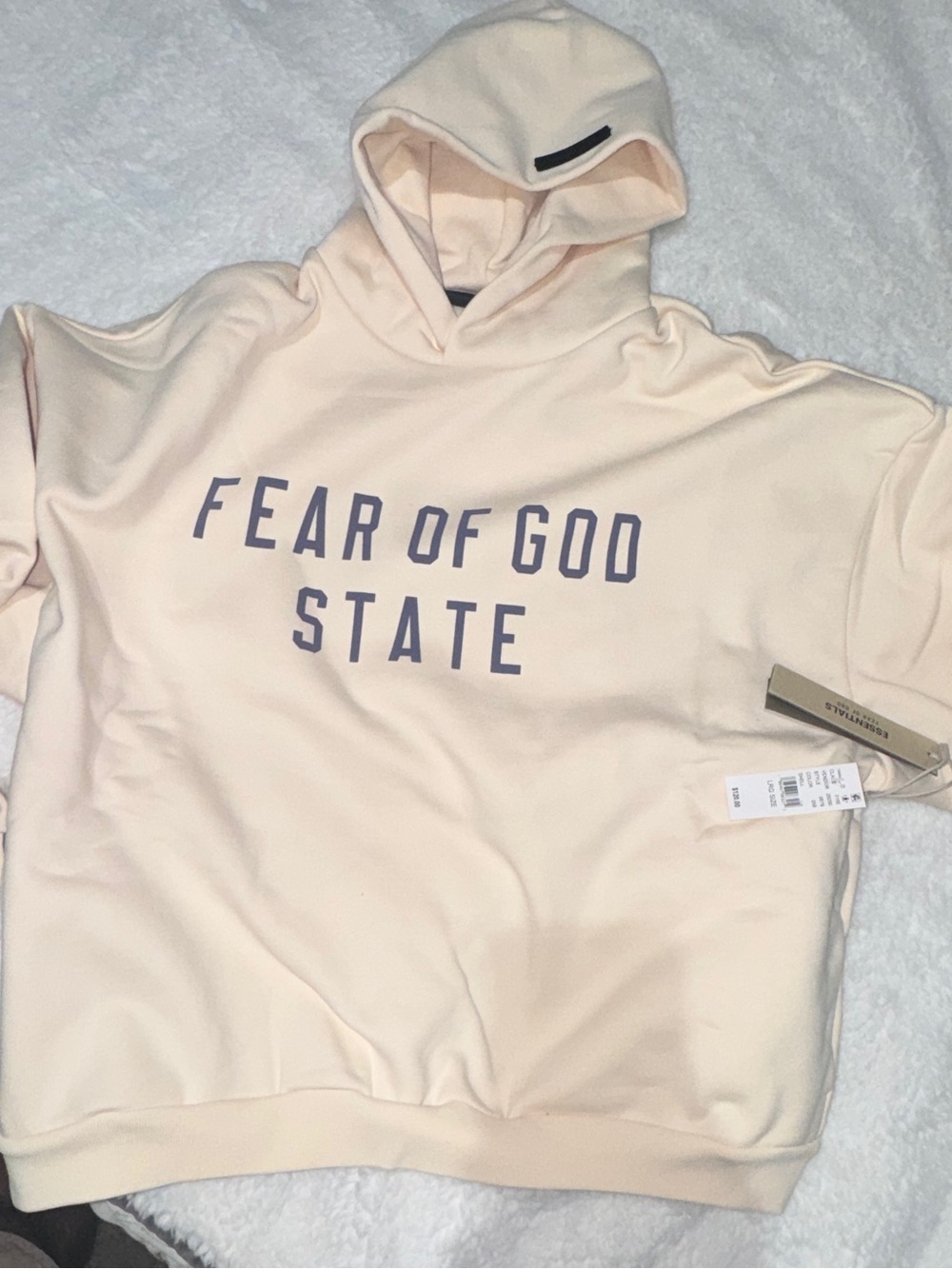 Essentials Shell Color Hoodie with Gray Lettering - Picture 2 of 7